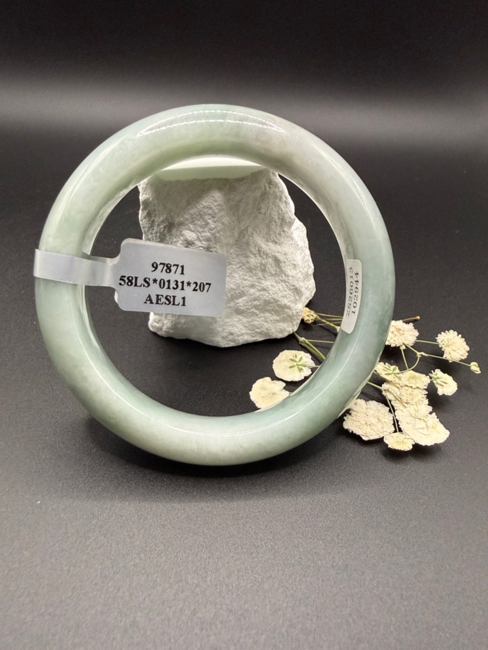Light Green Jade Burmese Bangle Bracelet